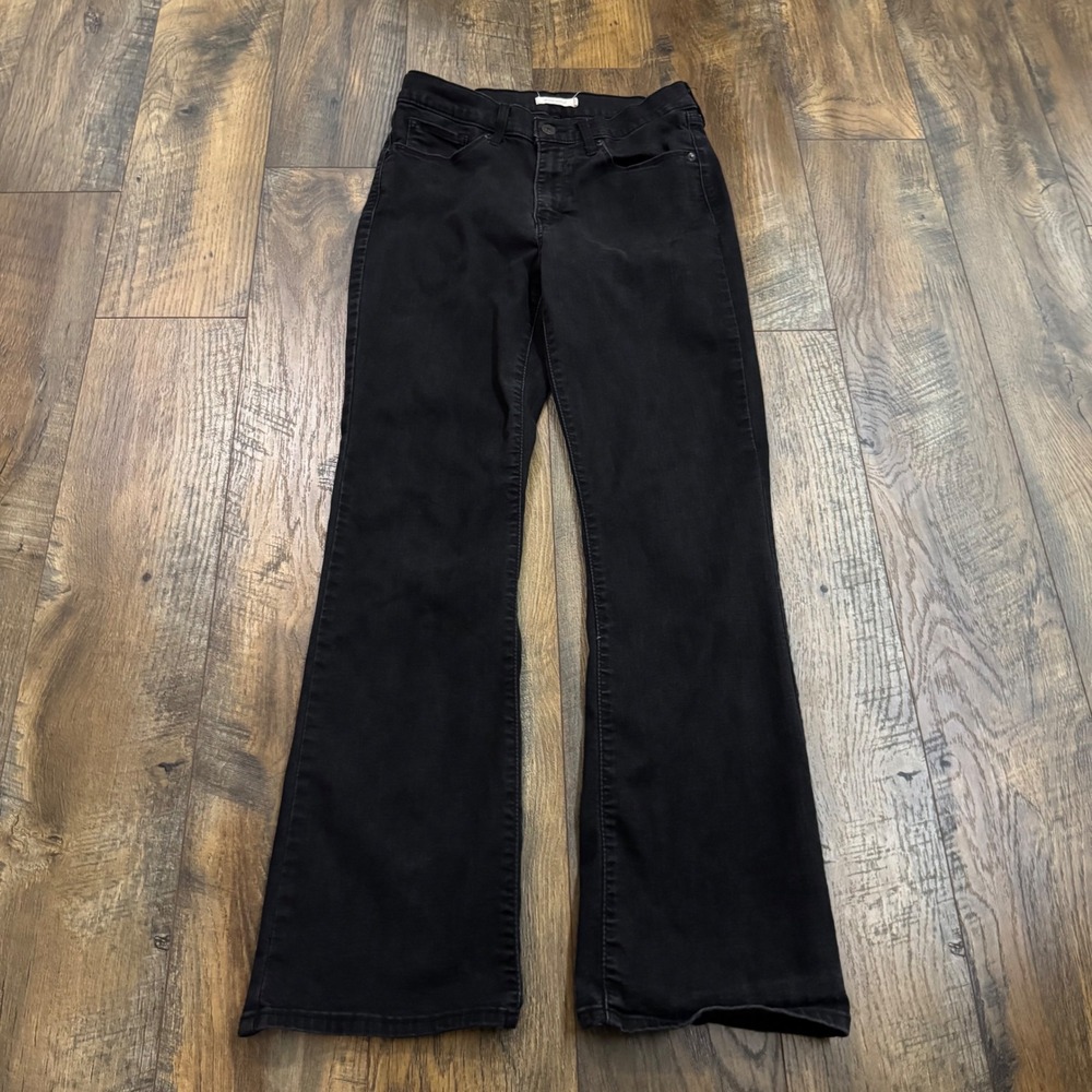 Levis Classic Bootcut Jeans Womens 10M W30 Black Stretch Denim Mid Rise Western